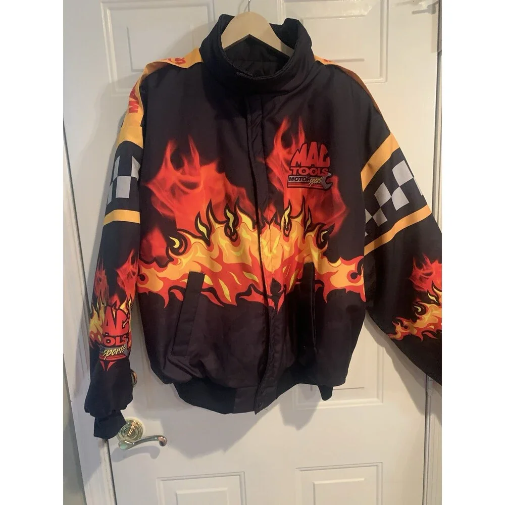 Mac Tools Vintage Swingster  Nascar Racing Jacket Size XL  Made In ISA